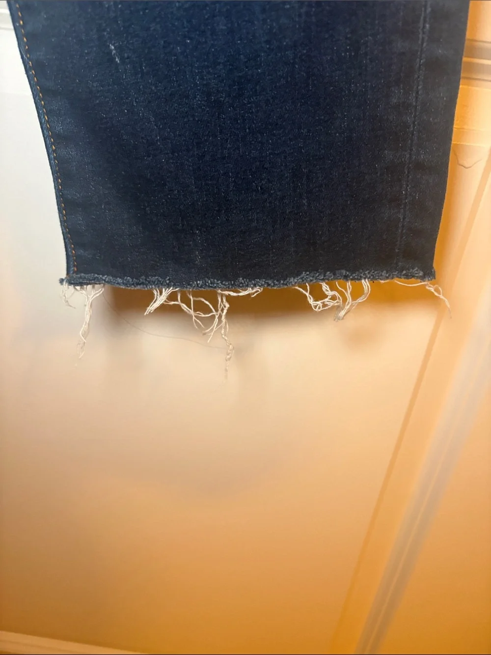 Tory Burch Navy Straight-Leg Jeans with Gold Hardware